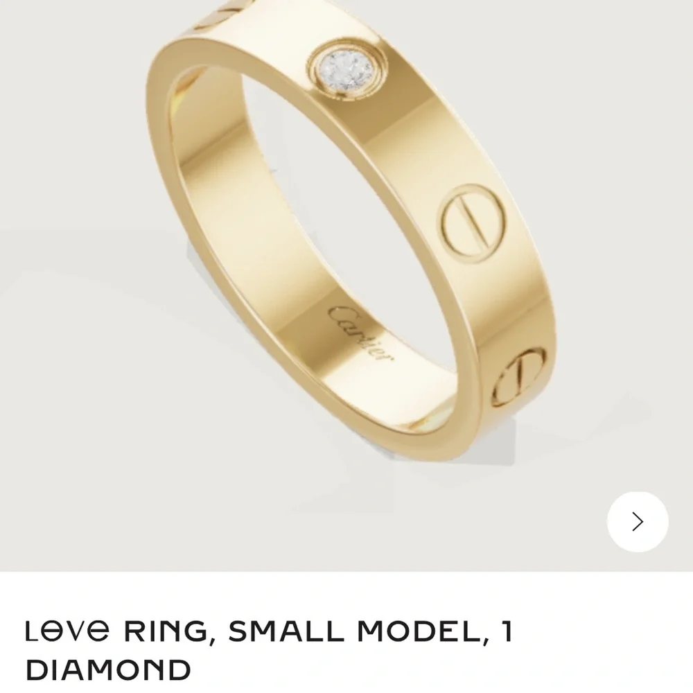 Cartier Love Ring Small Model w/ 1 Diamond | Size 51 - Picture 2 of 14